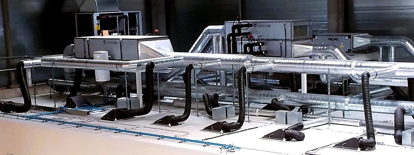 Instalación de ventilación industrial con recuperadores de calor
